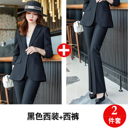 Suit suit women's fashion high sense spring and autumn business wear work clothes temperament goddess fan slimming small suit jacket