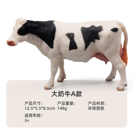 Strict Selection of Cross-border Amazon Simulation Small Animal Model Toy Farm Cow Creative Educational Children's Toys Wholesale