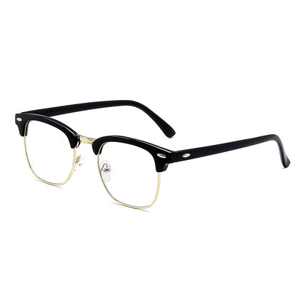 Classic sunglasses retro rice nail half frame sunglasses fashion color film reflective glasses cross-border manufacturers wholesale