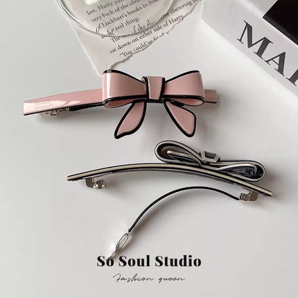 Cross-border explosions acetic acid bow clip hair accessories temperament hairpin head half hair clip spring clip