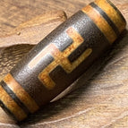 Weathered thousand-character dzi beads [14*40mm]