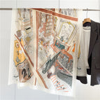 No. 24 beige wool scarf / 200cm