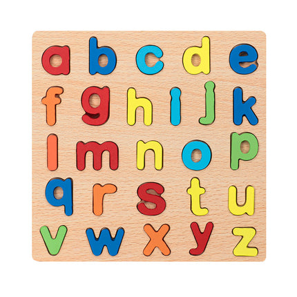 Wooden Kidsren's Number Board Letter Board Puzzle Puzzle Geometric Shape Matching Hand-grabbing Panel Early Education Educational Toys