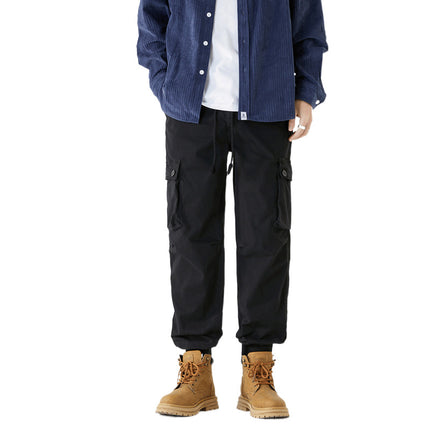 Multi-pocket Tooling Pants Men's Spring and Autumn Japanese Tooling Sports Pants Men's Summer Thin Loose Casual Pants for Men