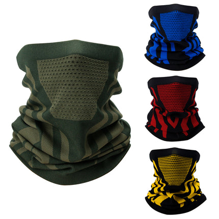 Warm Scarf Outdoor Riding Headscarf Breathable Knitted Mask Sports Skiing New Cold-proof Windproof Seamless Neck Sleeve