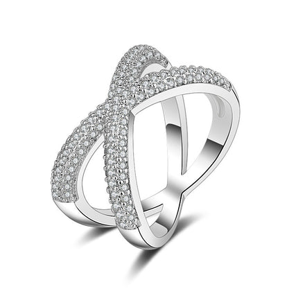 E-Commerce Aliexpress Wish European and American Cross-Border Creative Asymmetrical Geometric Full Diamond Luxury Women's Ring R4810
