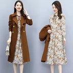 Caramel jacket + dress [two-piece set] / M recommendation 40-52.5kg