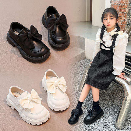 Girls Shoes Genuine Leather Children Princess Small Leather Shoes 2025 Spring and Autumn New Light Soft Sole British Style Black Single Shoes