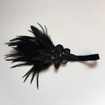 European and American Vintage Hair Band 1920 Great Gatsby Inspired Feather Headband Cocktail Party Hair Accessories