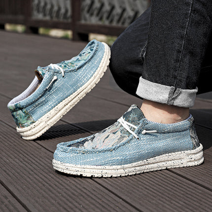 Sneakers 2023 cross-border plus size Bohemian men's casual shoes canvas loafers lightweight cloth shoes fisherman shoes