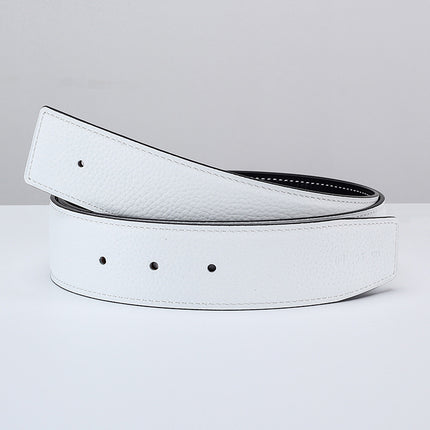 Guangzhou belt manufacturers spot wholesale headless layer cowhide smooth buckle leather pure cowhide pants belt does not take the lead