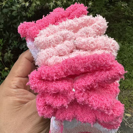 Cross-Border Non-Shedding Coral Fleece Heart-Shaped Floor Socks for Women, Autumn and Winter Thickened Warm Home Sleep Socks, Maternity Socks