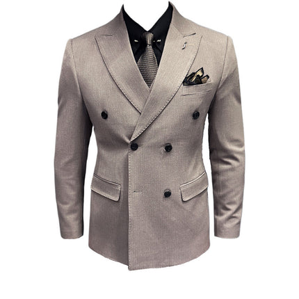 High-end sense striped suit groom wedding dress suit three-piece studio wholesale group purchase men's dress suit