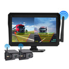 10.1inch vehicle-mounted wireless display dual-channel bsd+2 magnetic solar cameras