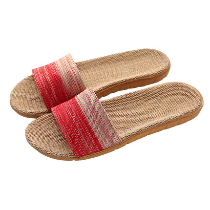 Cixi Simple Linen Slippers Four Seasons Guest Indoor Living Room Home Floor Cotton Linen Slippers Couple Wholesale