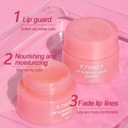 3g South Korea Lip Sleep Mask Night Sleep Maintenance Moisturizing Lips Gloss Bleach Cream Nourishing Lips Care Cherry Lip Balm