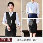 Black vest + shirt + skirt / S