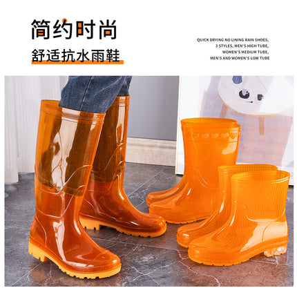 Rain Boots No Inner Fishermen's Shoes Speed Dry Kitchen Shoes Rain Boots Men's High Labor Protection Rubber Shoes Odor-proof Shoes Non-slip Water Shoes
