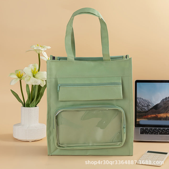 Pupil tutoring bag portable carrying book bag large capacity art homework bag holiday tutoring documents canvas bag wholesale