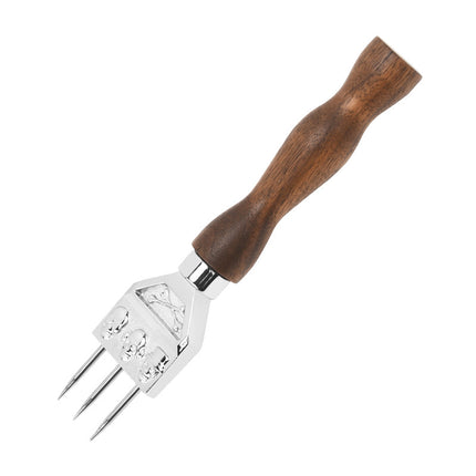 Stainless Steel Ice Chisel Three-Pronged Ice Cone Bar Ice Crushing Tool Ice Ball Ice Cutting Skull Three-Pronged Halberd Cone Head