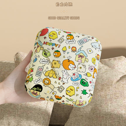 [in stock] Cute P-person Makeup Bag Women's Portable Travel Lazy Large Capacity Storage Bag Magic Patch