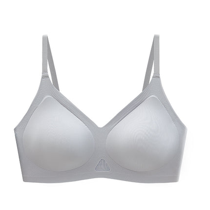 New Fixed Cup Sling Seamless Intimates Women's Silk Modal Push-Up Bra Without Rims Breathable Thin Bra