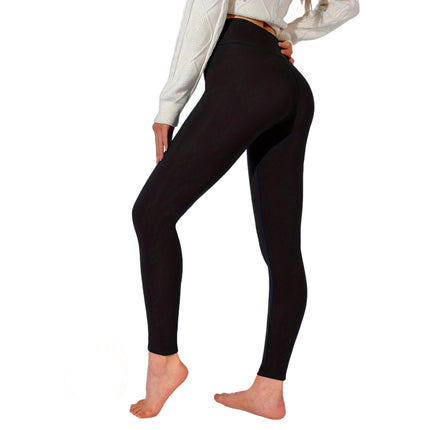 Aliexpress Xiyin Popular Women's High-Waisted Embroidered Cat Fleece-Lined Leggings Autumn and Winter Running and Cycling Leggings