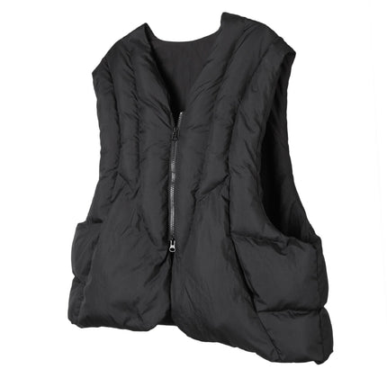 Fashion Linetype Divided Profile Warm High Street Deconstructed vibe Vest Men's High-end Wear Casual Jacket Top