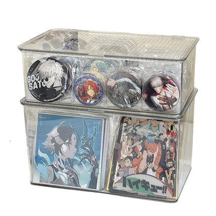 Color Paper Storage Box Desktop Acrylic Peripheral Card Postcard Transparent Dustproof Badge Millet Display Box