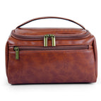 Hook toiletry bag-red brown