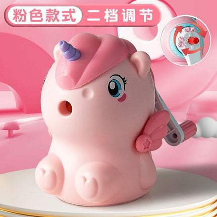 Dingbang Unicorn hand-cranked pencil sharpener cartoon-shaped creative pencil sharpener for children and primary school students with two adjustable nibs