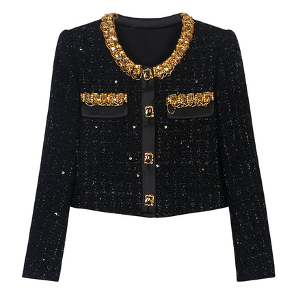 Fashion Socialite Light Luxury Socialite High-end Elegant Design Sense Fragrant Style Coat