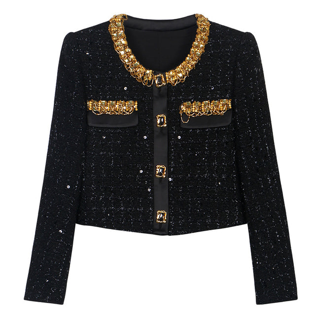 Fashion Socialite Light Luxury Socialite High-end Elegant Design Sense Fragrant Style Coat