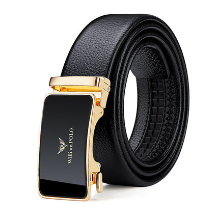 King Paul Belt Men's Genuine Leather Automatic Buckle Men's Belt Young Business Top Layer Cowhide New Trouser Belt