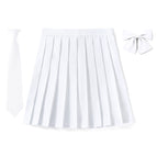 Pure (white) skirt + bow tie + tie / 140CM