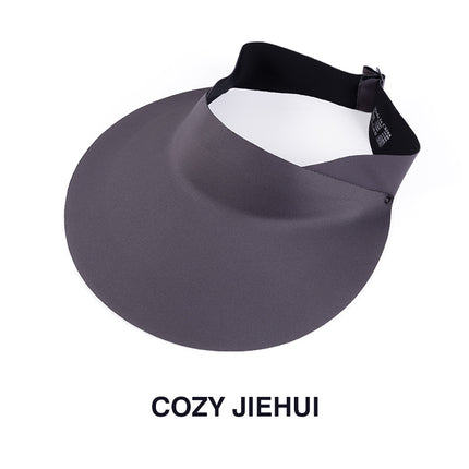 Traceless Sunscreen Hat Women's Foldable Empty Top Hat Summer Anti-UV Big Brim Sun Hat Student Sun Hat