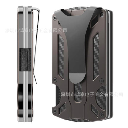 Factory spot new aluminum alloy card holder RFID anti-theft card bag metal air tag ultra-thin men's wallet