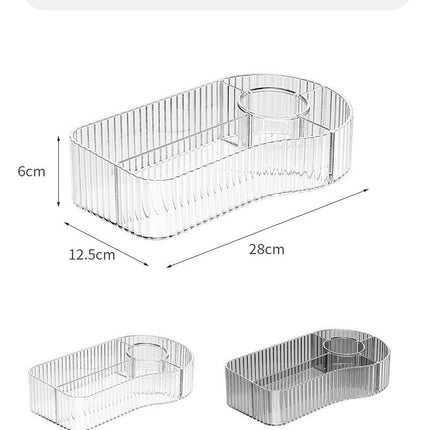 Light Luxury Desktop Storage Box Household Transparent Cosmetic Storage Box Bedroom Storage Box Storage Basket Storage Rack