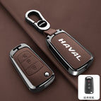 [haval d model unlock + horn button] double-sided leather pebbled brown + b02 buckle