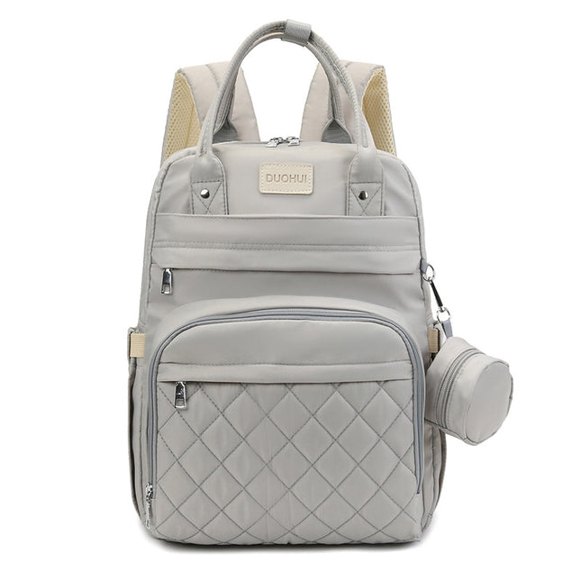 New Large-Capacity Mommy Bag Wholesale Fashion Multi-Functional Waterproof Mother and Baby Supplies Storage Handbag Backpack Cross-Border