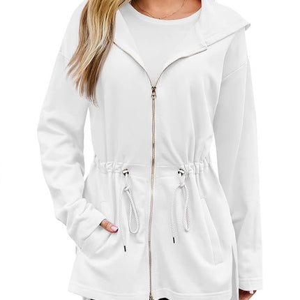 European and American Cross-Border Amazon Ebay Autumn and Winter Women's Sweatshirt Pure Color Hoodie Plush Fleece Jacket Jacket