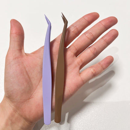 High Precision False Eyelash Tweezers Professional Grafting Tool Golden Feather Clip for Beginners Eyelash Specialist Novice Wholesale