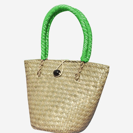 Straw Beach Bag 2025 Summer Woven Bag Handbag with Tote Bag Women's Foreign Trade Straw Bag Handbag Factory