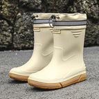 [fixed waterproof drawstring] beige-sneaker size / 39