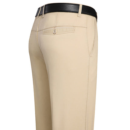 Summer Men's Spring Thin Casual Pants Men's Middle-aged Dad Loose Straight Pants Business Fashion Cotton Pants Men's Pants