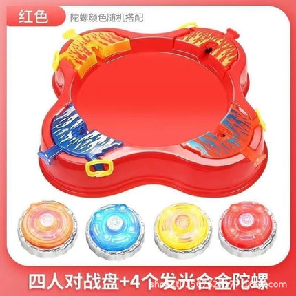 Battle disc children's battle alloy cable gyro luminous boy cheap gyro parent-child interactive toy battle
