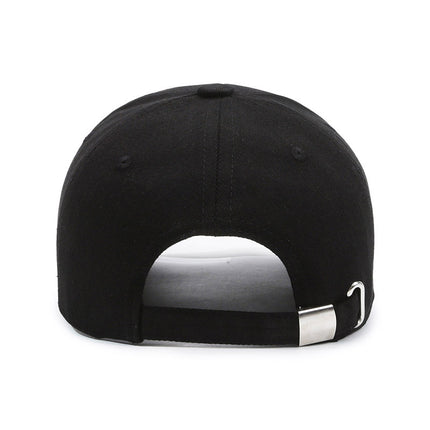 Japanese Style Casual Sanding Letter Embroidered Cap Women's Spring and Autumn Summer New Big Head Wide Brim Casual Baseball Cap