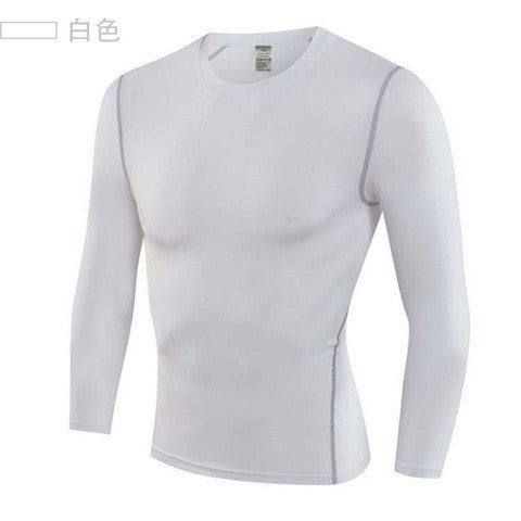 Sports Bodysuit Men's Long-Sleeved Elastic Quick-Drying Basketball Training Base Layer Autum New Running Fitness Clothing Top