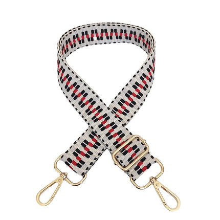 New Shoulder Strap Accessories Woven Strap for Women's Bags Wide Shoulder Strap Single Shoulder Crossbody Extended Strap Adjustable Bag Strap Embroidery Color Contrast