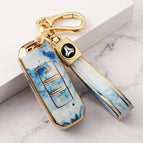 Type a-blue and white porcelain + gold inlaid jade rope buckle